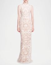 MARCHESA NOTTE マルケッサノッテ花柄 レーススリーブレスドレス