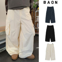 【BAON】[unisex] Sekoi banding string parachute cargo pants