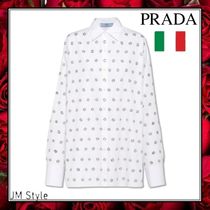 直営店●PRADA●プリントポプリンシャツ