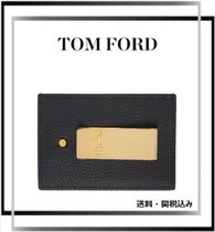 TOM FORD ブラック ソフトグレインレザー マネークリップ