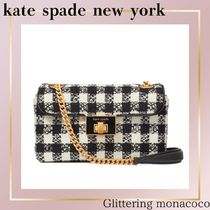 kate spade＊エブリン・ギンガム・ツイード・クロスボディバッグ