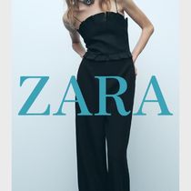 【ZARA】ワイドレッグクレープジャンプスーツ | 8741/275/800