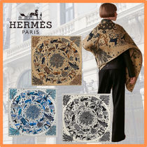 【素敵♪】HERMES Charme d'Orphee スカーフ Chale 140