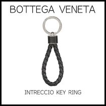 [BOTTEGA VENETA] INTRECCIO KEY RING black キーホルダー