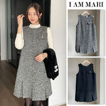 【I AM MARI】Botte Tweed Pleat Mini One Piece