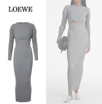 【LOEWE】リブニットマキシドレス