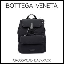 [BOTTEGA VENETA] CROSSROAD BACKPACK black メンズ ロゴ