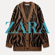 【ZARA】アニマルジャカードニット ジャケット 5755/161/035