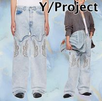 【Y/Project】ブルー Maxi Cowboy Cuff ジーンズ