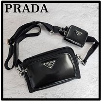 ★関税込★PRADA★Re-Nylon ブラッシュドレザークロスバッグ★