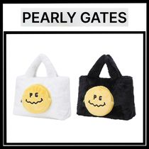 ★韓国★【PEARLY GATES】Smile Pouch Soft Fur Tote Bag/WOMAN