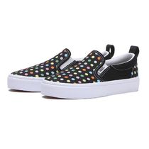 キッズ 【VANS】17-22(H) SLIP ON BLK/MLT DOT 国内発送