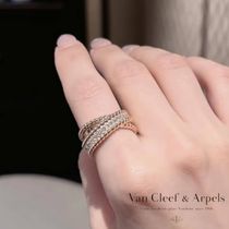 国内発送 VanCleef & Arpels ペルレ ダイヤモンド デュオ リング