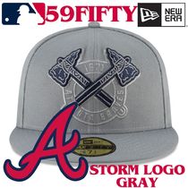 【海外限定】NEW ERA 59FIFTY MLB Atlanta Braves Storm Gray