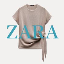 【ZARA】ソフト ノットトップス ミンクマール | 0858/673/722