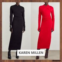 【KAREN MILLEN】ジャージー アシンメトリー ドレス（送料込み)