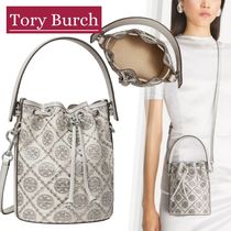 【Tory Burch】Tモノグラム エンベリッシュ ミニバケットバッグ