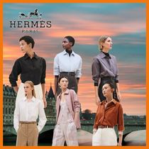 【1枚でお洒落】HERMES コットン ルーズシャツ