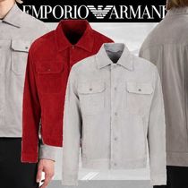 Emporio Armani◆シャツジャケット ゴートスエード ポケット