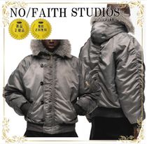 NO/FAITH STUDIOS ASTRO fur ボンバージャケット Grey／関送無料