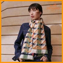 国内発送【上品でお洒落】HERMES カシミヤマフラー Zoom Chevron