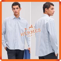 人気☆HERMES☆シャツ《Doubles rayures serties》ブルー