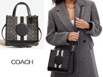 安心国内 即発 COACH DEMPSEY TOTE 22 SIGNATURE WITH PATCH BK