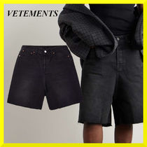 VETEMENTS☆関税込☆ワイドレッグ フレイドデニムショートパンツ