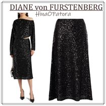 関送込*DIANE von FURSTENBERG*スパンコール  ミディスカート