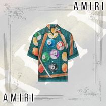 AMIRI★billiards graphic printed bowling-shirt