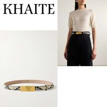 【KHAITE】 スネーク風レザー ベルト SALE