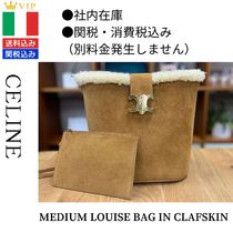 国内即配 CELINE キャラメルブラウン ミディアム ルイーズバッグ