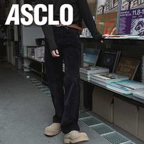 +5cm ASCLO Velvet Flare Denim Pants (Darkblue/346)