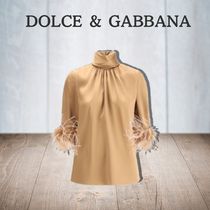 【DOLCE & GABBANA】ハイネック フェザー ブラウス