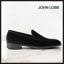 【JOHN LOBB】Bill グログランレザートリムベルベットローファー