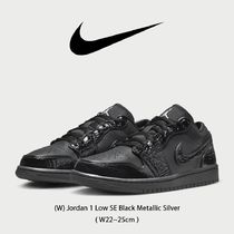 【Nike】 正規品★ (W) Jordan 1 Low SE Black Metallic Silver