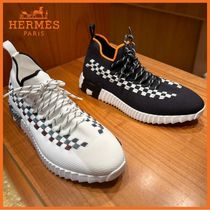 【HERMES】 チェック柄がおしゃれ♪ スニーカー 《フレックス》