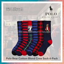 【Ralph Lauren】Polo Bear Cotton-Blend Crew Sock 6-Pack