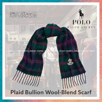 【Ralph Lauren】Plaid Bullion Wool-Blend Scarf マフラー