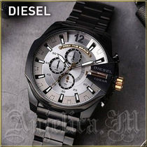 ★人気のモデル★Diesel Men's Mega Chief Black IP Watch