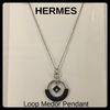 HERMES ネックレス・チョーカー 大人気♪Hermes ペンダント 《ループ・メドール》 PM スモール黒(2)