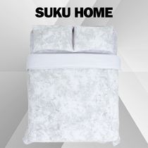 SUKU HOME Haze バンブー キルトカバー & 枕カバー セット