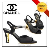 新作 25C★国内配送♪【CHANEL】サンダル サテン ブラック