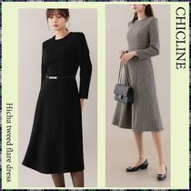 【CHICLINE】★ ヒッカツイードフレアワンピース (Dress) ★