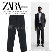 【ZARA】ウールレギュラーフィットパンツ　6402/544/401