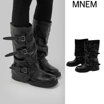 【mnem】1147 Buckle Warmer Long Boots (5cm)