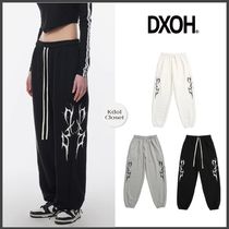 韓国 大人気 ブランド[DXOH] 起毛 THUNDER LOGO PANTS