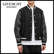 関税込み【GIVENCHY】4G ウール＆レザー バーシティジャケット