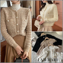 【I AM MARI アイアムマリ】Shake Tweed Knit カーディガン