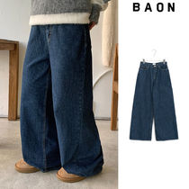 【BAON】Neneti Brushed Wide Denim Pants